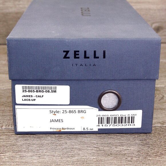 * NIB * $695 Nordstrom ZELLI Italia 8.5 M Italian Derby Burgundy * add $15 Trees main image 5